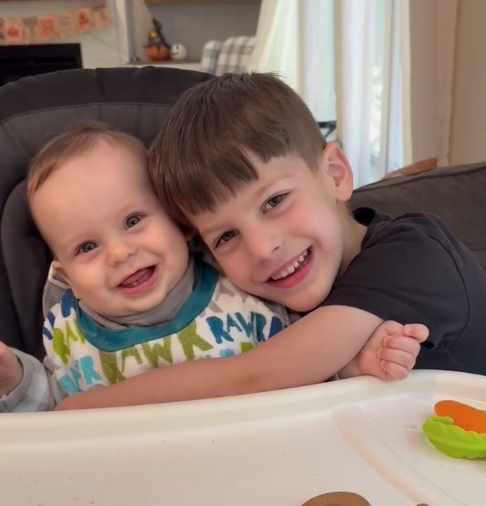 Liam with his brother Evan