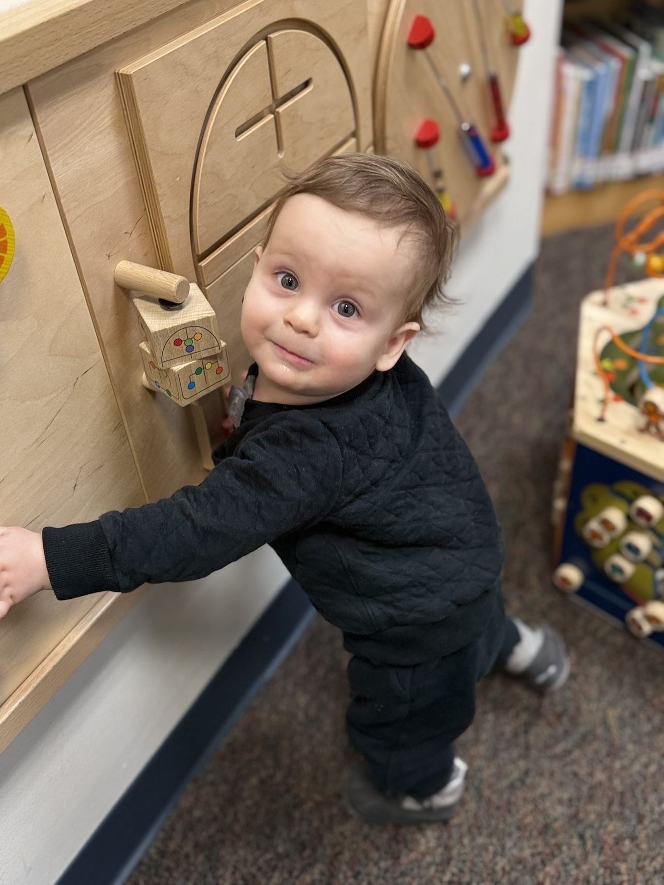 Liam at the library